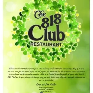 Menu cover
