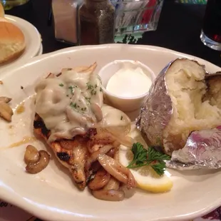 Smothered Char-broiled  chicken---delicious!!!