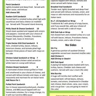 Menu favorites