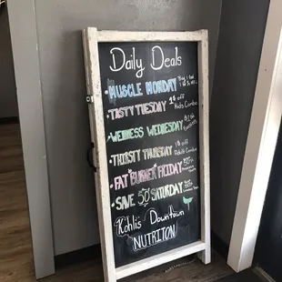 Daily deal board