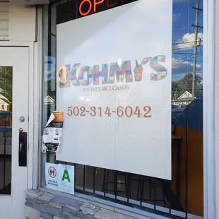 the front of the store