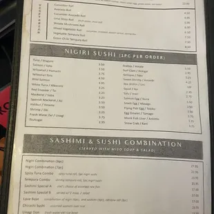 Nigiri / Sashimi