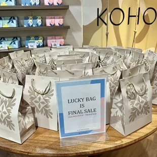 Lucky Bag display