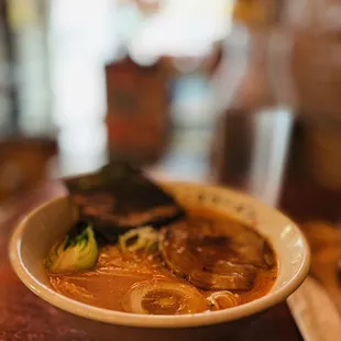 Spicy tonkatsu ramen: extremely creamy, and full of a umami texture, excellent!