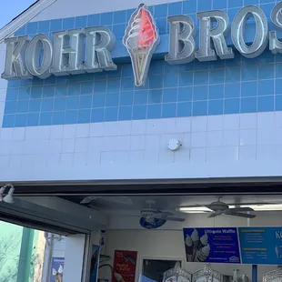 the front of the store