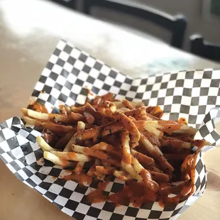 a basket of french fries