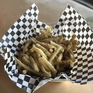 a basket of french fries