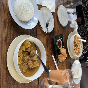 Madman curry and Thai tea