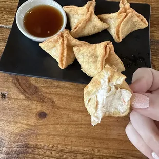 Crab Rangoon with real crab meat