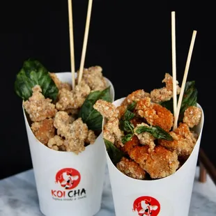 Popcorn chicken - regular and spicy