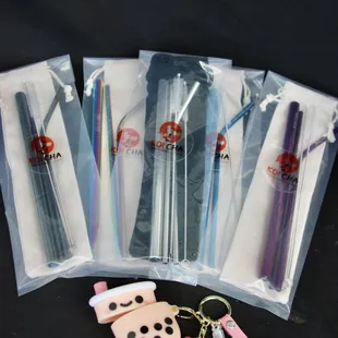 Reusable straws and boba airpod case