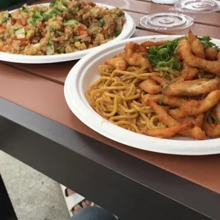 Chicken noodles  Special chicken fried rice