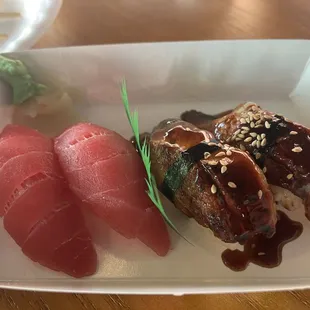 Tuna and eel