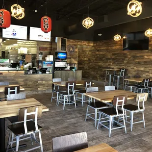 the interior of the restaurant