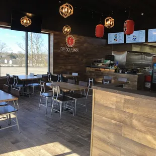 the interior of the restaurant