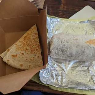 a burrito wrapped in foil