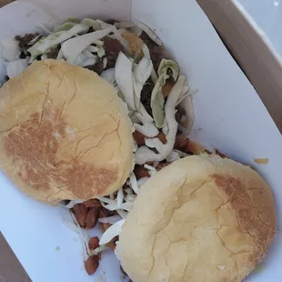 Chicken and Bulgolgi beef sliders