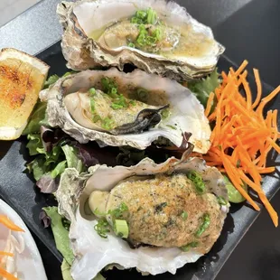 Grilled oysters