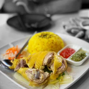 Boneless Hainanese Chicken Rice