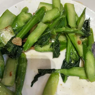 Saut Chinese Broccoli w/ Dried Flounder Fish