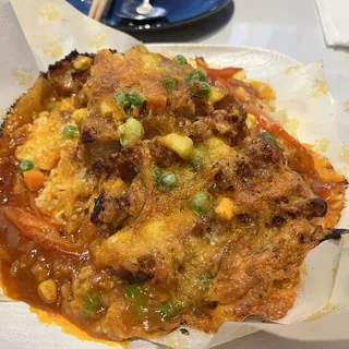 Baked Pork Chop Cutlet w/ Tomato Sauce & Rice