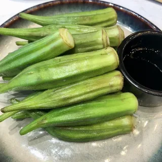 Poached Okra w/ Soy Sauce