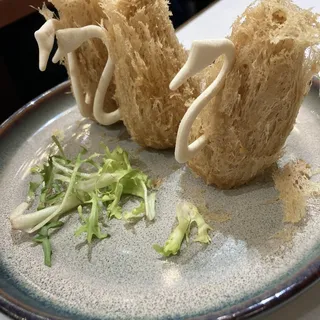 Crispy Pastries w/ Salted Egg Yolk Scallop