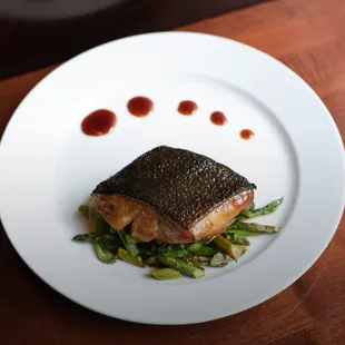 Miso Bronzed Black Cod with seasonal vegetables