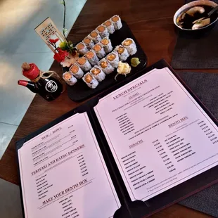 interior, sushi and sashimi
