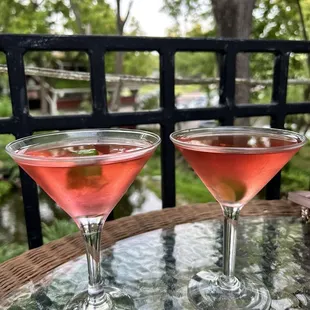 Cosmo and watermelon martini