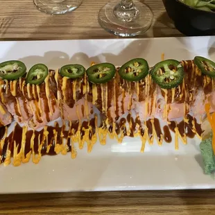 a plate of food on a table