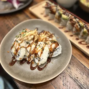 sashimi, sushi, sushi and sashimi, food