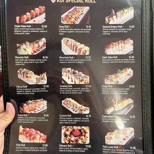 crepes, menu