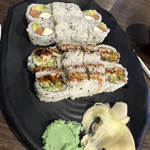 Eel Cucumber Roll and the Philadelphia Roll