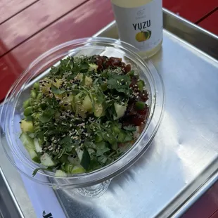 Delicious and fresh poke bowl