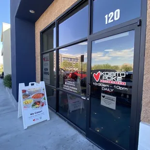 the front of the store