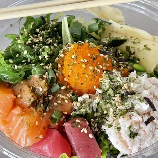 Small Poke Bowl (2) with Tuna and Salmon