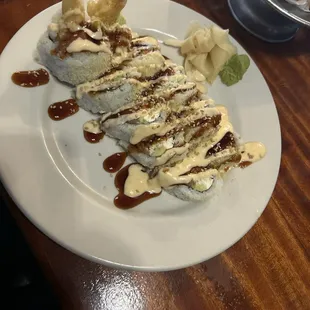 Supa Dupa Roll with eel and spicy mayo