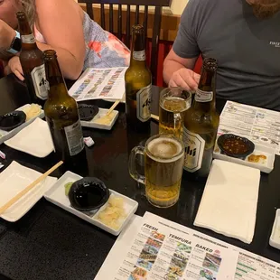 The best sushi and sake and beer around! We love the atmosphere!!!