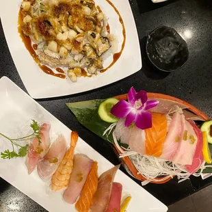 sushi, sushi and sashimi, sashimi, food