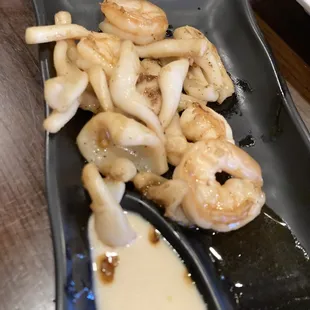 Squid and shrimp hibachi