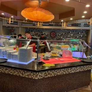Sushi bar inside