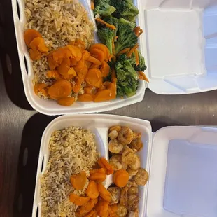 a variety of food items