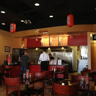 the interior of a restaurant