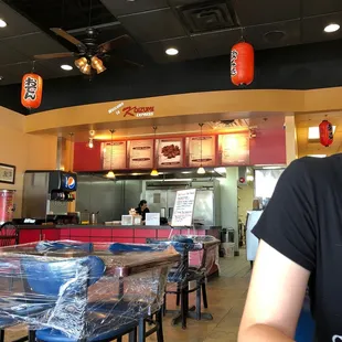 Front indoor area.  Menu