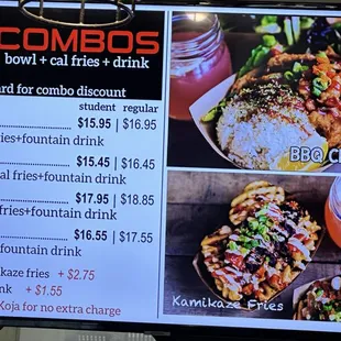 Koja Kitchen menu 10/2023