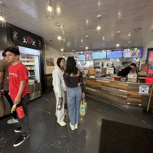 Ordering stand on the left