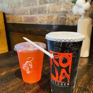 Left to right: Lemonade, Açaí Craft Soda