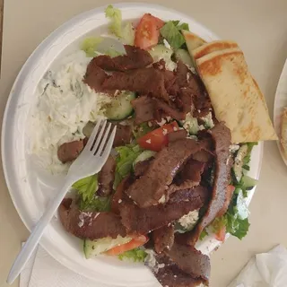 Greek Salad with Gyro Meat