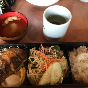 Mackerel box lunch. Delish!